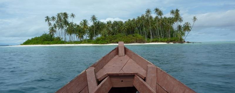 island seen from canoe